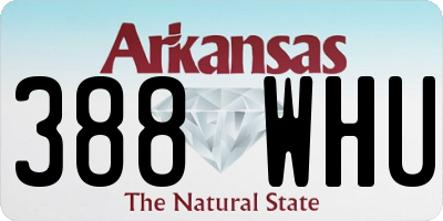 AR license plate 388WHU