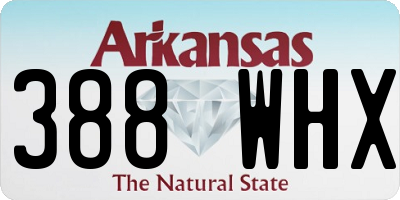 AR license plate 388WHX