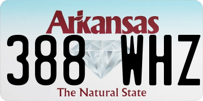 AR license plate 388WHZ