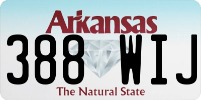 AR license plate 388WIJ