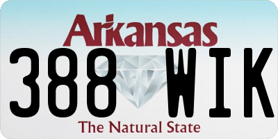 AR license plate 388WIK