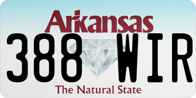 AR license plate 388WIR