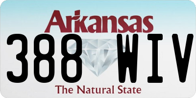 AR license plate 388WIV