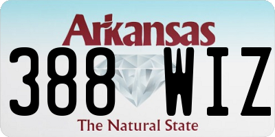 AR license plate 388WIZ