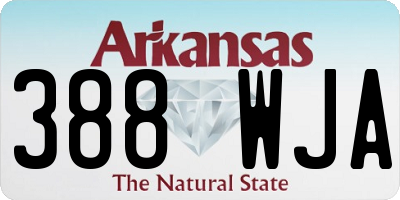 AR license plate 388WJA