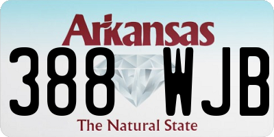 AR license plate 388WJB