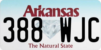 AR license plate 388WJC