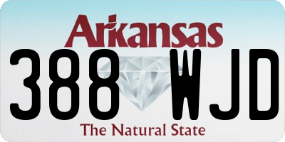 AR license plate 388WJD