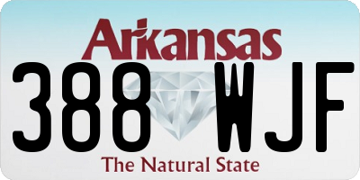 AR license plate 388WJF