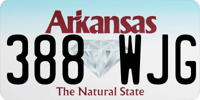 AR license plate 388WJG