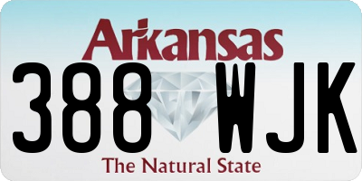 AR license plate 388WJK