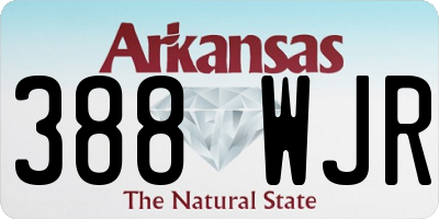 AR license plate 388WJR