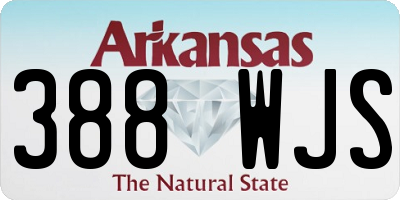 AR license plate 388WJS