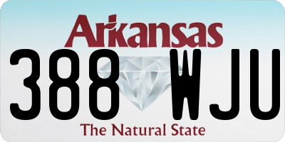 AR license plate 388WJU