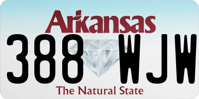 AR license plate 388WJW
