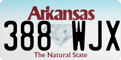 AR license plate 388WJX