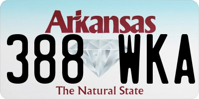 AR license plate 388WKA