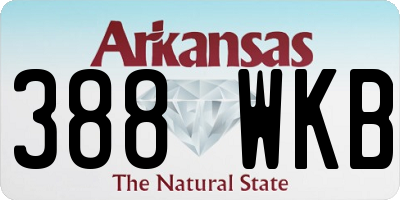 AR license plate 388WKB