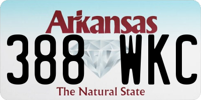 AR license plate 388WKC