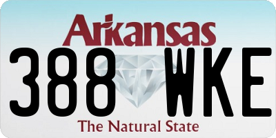 AR license plate 388WKE