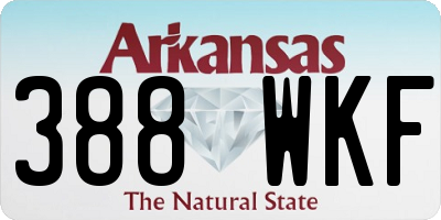 AR license plate 388WKF