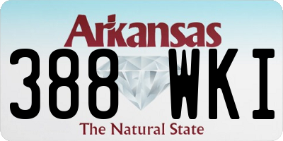 AR license plate 388WKI