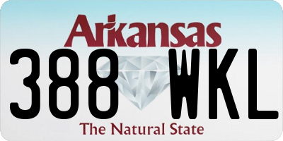 AR license plate 388WKL