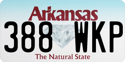 AR license plate 388WKP