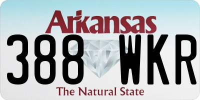 AR license plate 388WKR
