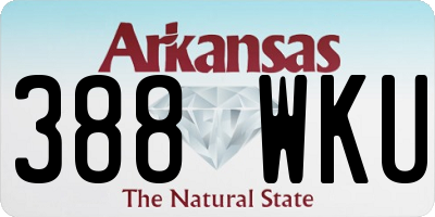 AR license plate 388WKU