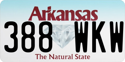 AR license plate 388WKW