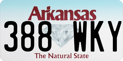 AR license plate 388WKY