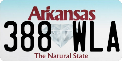 AR license plate 388WLA