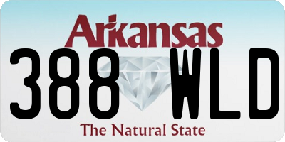 AR license plate 388WLD