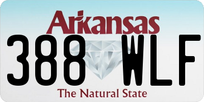 AR license plate 388WLF