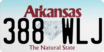 AR license plate 388WLJ