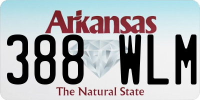 AR license plate 388WLM