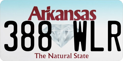 AR license plate 388WLR