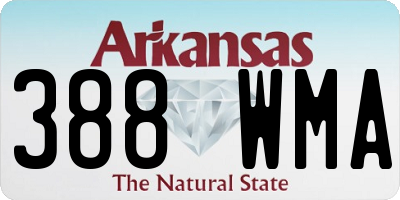 AR license plate 388WMA