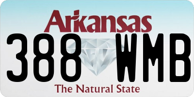 AR license plate 388WMB