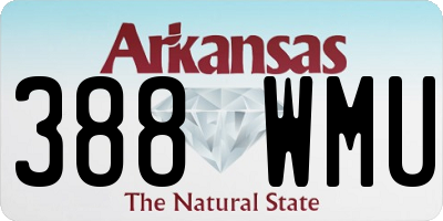 AR license plate 388WMU