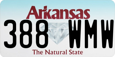 AR license plate 388WMW