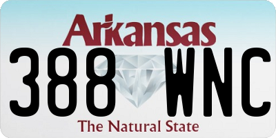 AR license plate 388WNC