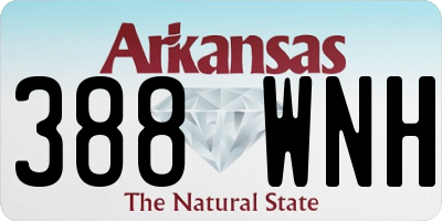 AR license plate 388WNH