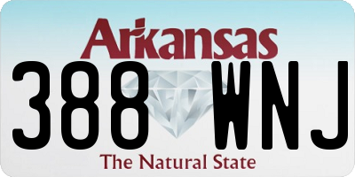 AR license plate 388WNJ