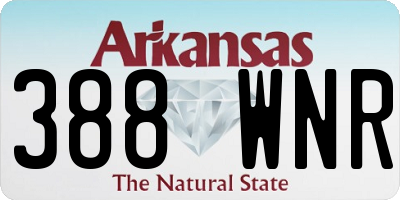 AR license plate 388WNR
