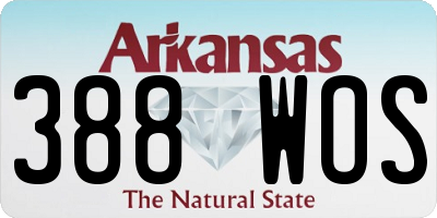 AR license plate 388WOS