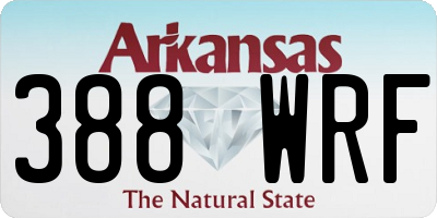 AR license plate 388WRF