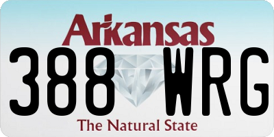 AR license plate 388WRG