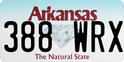 AR license plate 388WRX